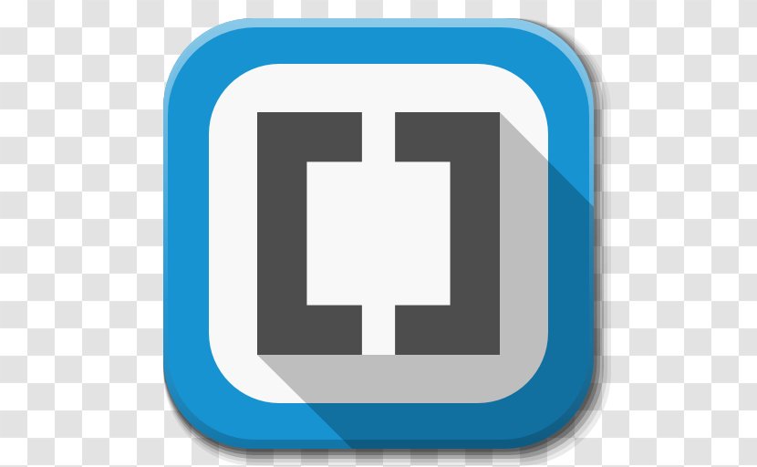 Blue Square Symbol Trademark - Computer Programming - Apps Brackets Transparent PNG