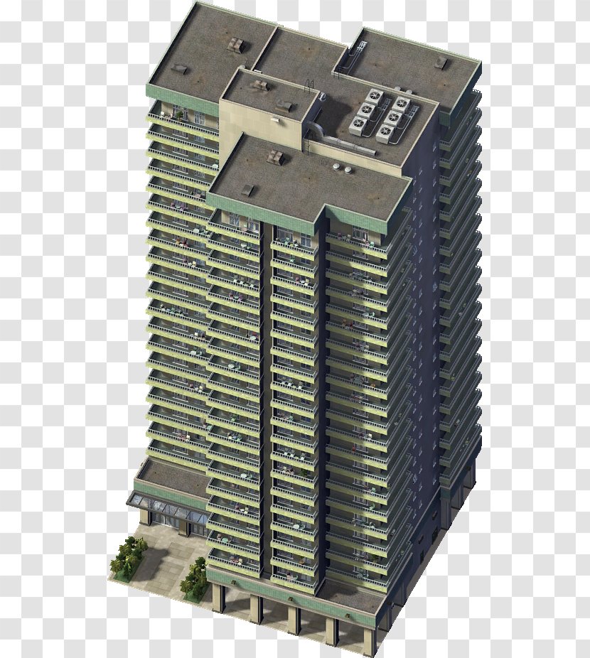 SimCity 4 Building Apartment House Tenement - Residential Area - Complex Transparent PNG