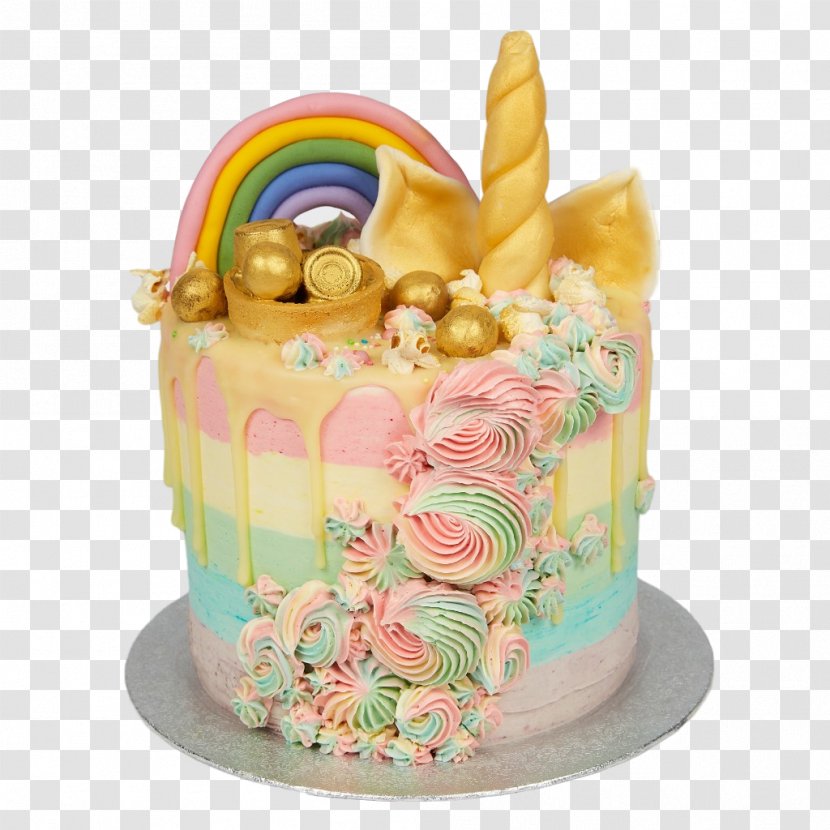 Cake Decorating Unicorn Buttercream Rainbow Cookie - Silhouette - Birthday Cupcakes Transparent PNG