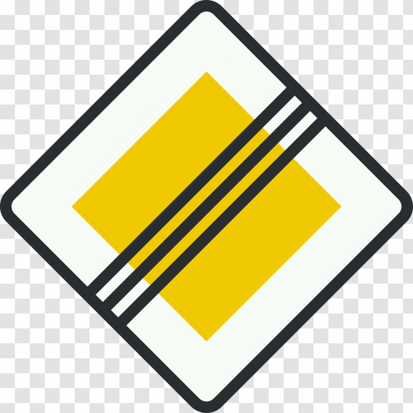 Traffic Sign Road - Yellow - Black Lines Transparent PNG