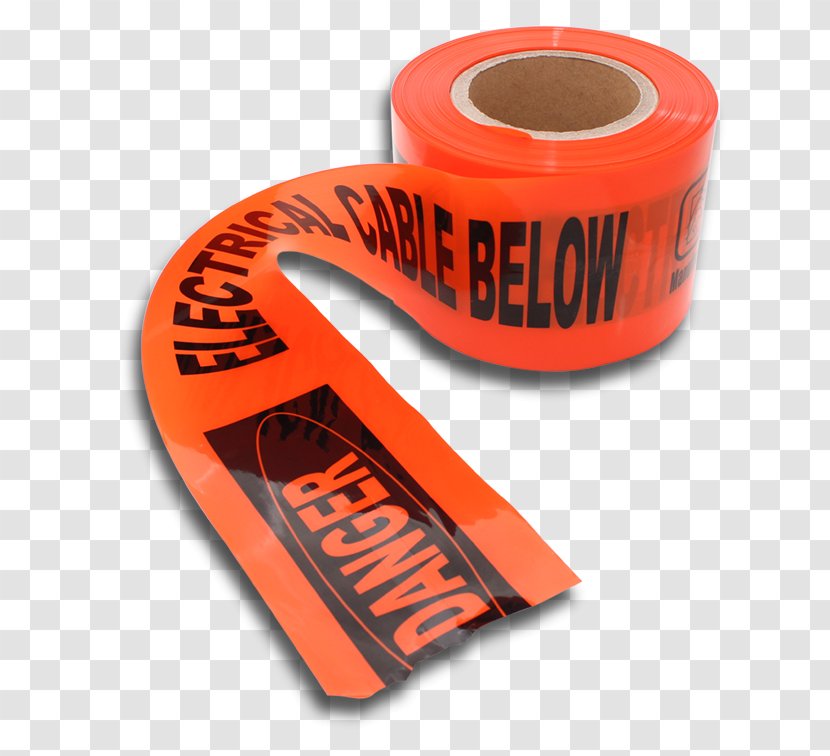 Label Font - Orange - Warning Tape Transparent PNG