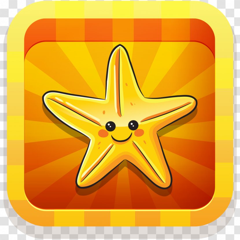Symbol Font - Yellow - Starfish Transparent PNG