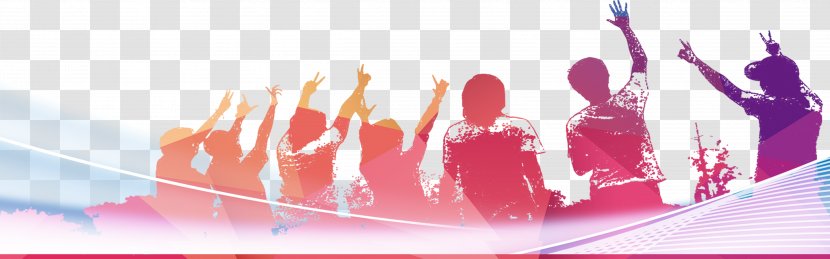 Silhouette Graduation Ceremony - Brand - Pink Youth Figures Transparent PNG