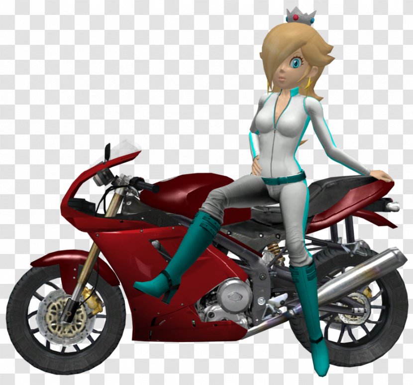 Rosalina Mario Kart Wii Motorcycle Princess Peach - 8 Transparent PNG