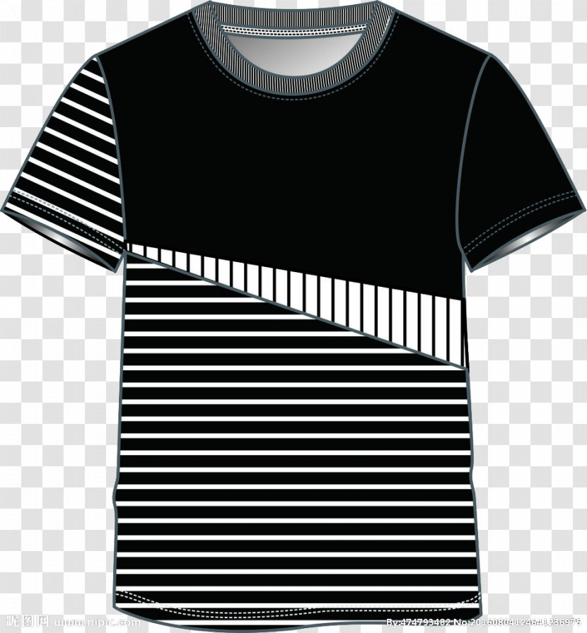 T-shirt - Shorts - Striped Transparent PNG