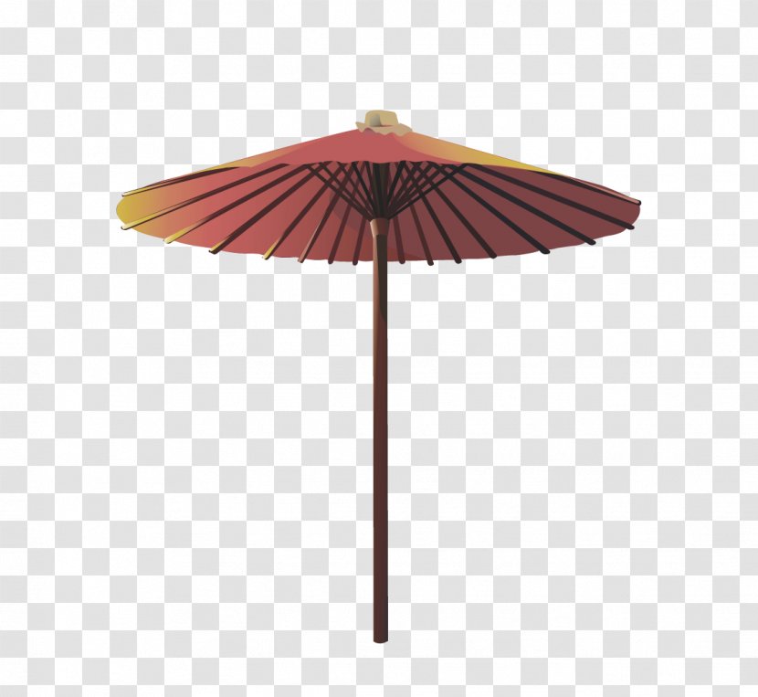 Oil-paper Umbrella Rain Shade - A Stretched Transparent PNG