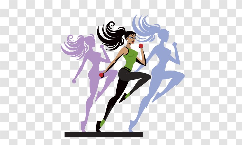 Physical Exercise Fitness Weight Loss General Training Stretching - Cartoon - Vector Running Women Transparent PNG