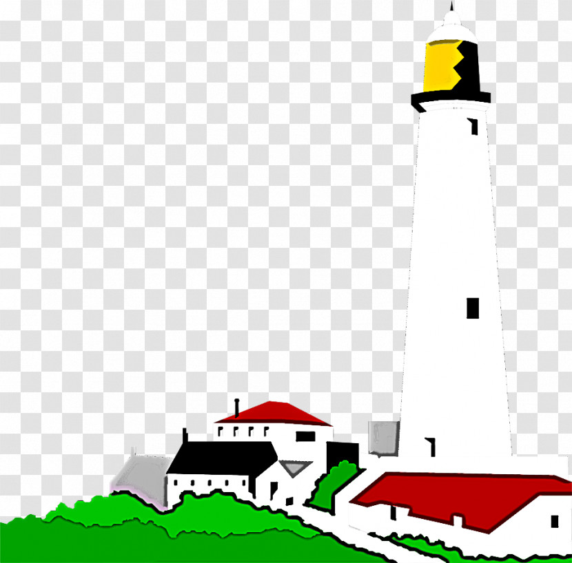 Tower Lighthouse Line Transparent PNG