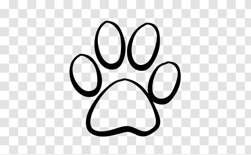 Paw Dog Clip Art - Black And White - Watercolor Animals Transparent PNG