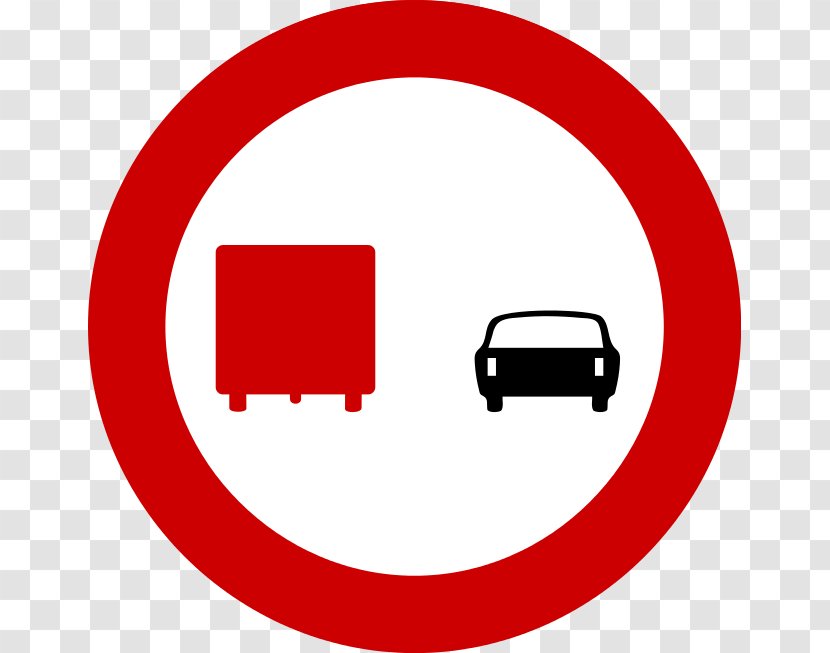 Prohibitory Traffic Sign The Highway Code Overtaking - Stop - Truck Transparent PNG
