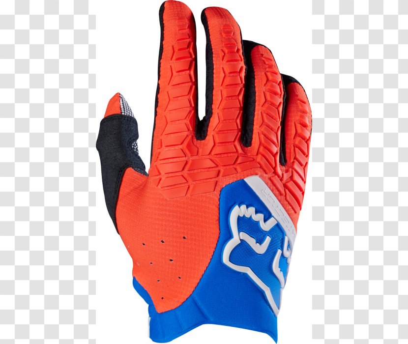 Fox Racing Glove Amazon.com Motorcycle Blue - Protective Gear In Sports Transparent PNG