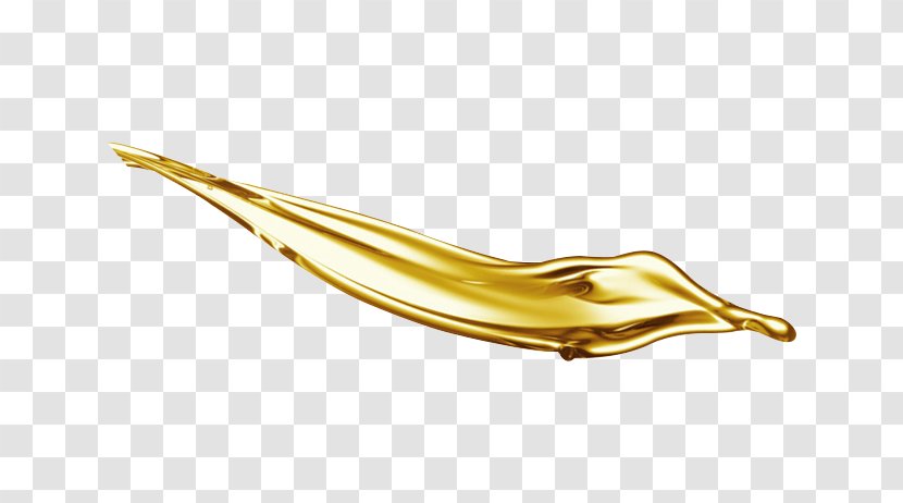 Liquid Oil Gold - Golden Transparent PNG