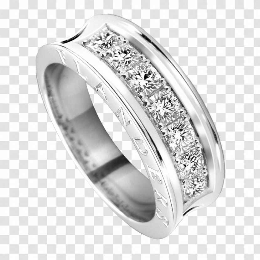 Wedding Ring Silver Platinum - Metal Transparent PNG