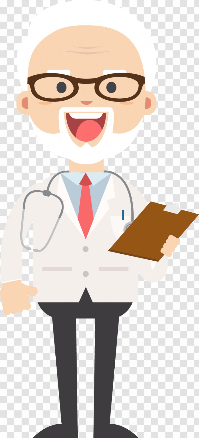 Glasses Physician Cartoon Euclidean Vector - Silhouette - Male Doctor Figure Transparent PNG