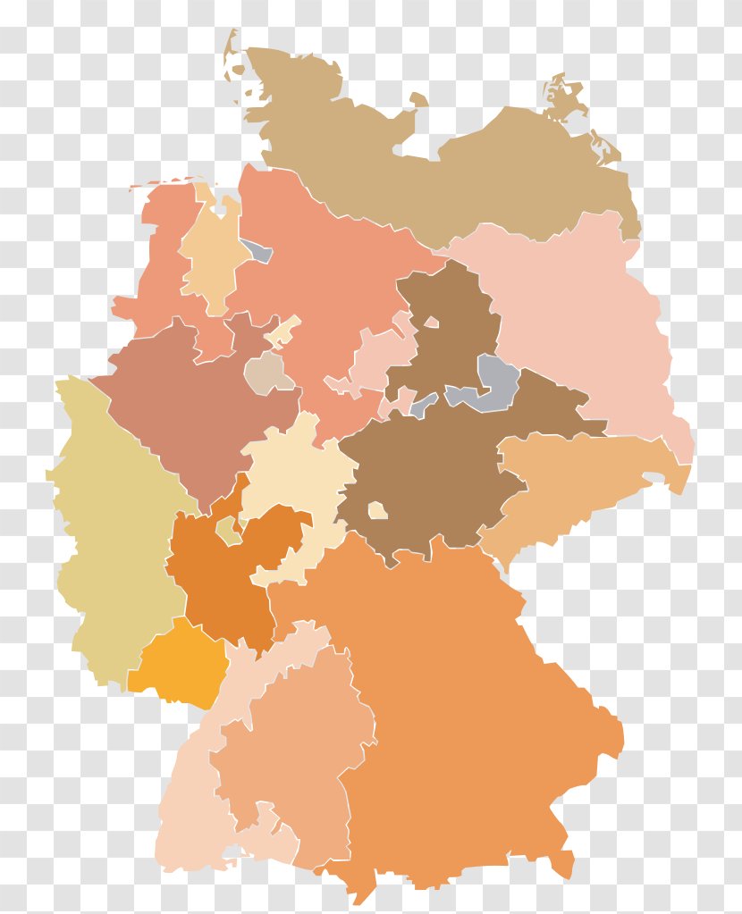 German Reunification West Germany East States Of Protestant Church In Hesse And Nassau - Map Transparent PNG