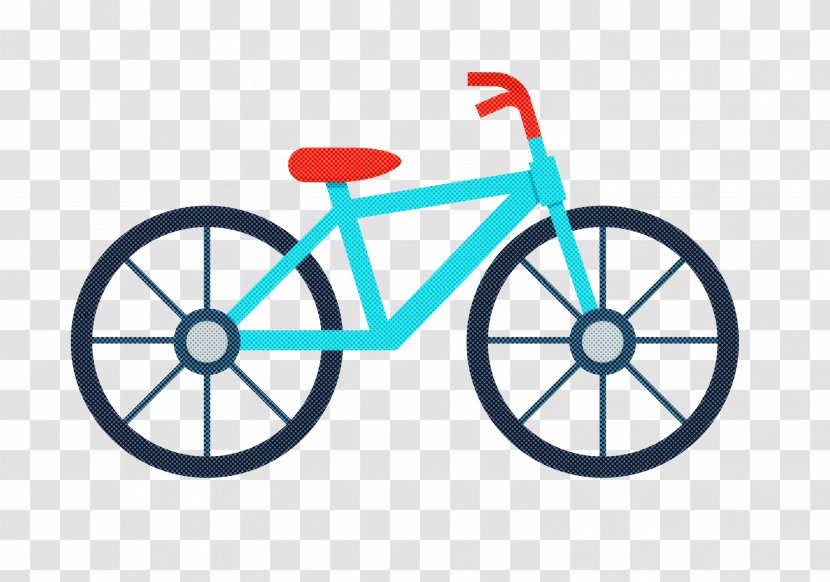 Bicycle Wheel Part Tire Blue Vehicle - Spoke Transparent PNG