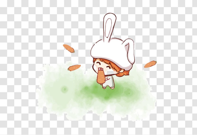 Rabbit Daikon Carrot Vegetable - Fictional Character - Cute Little Transparent PNG