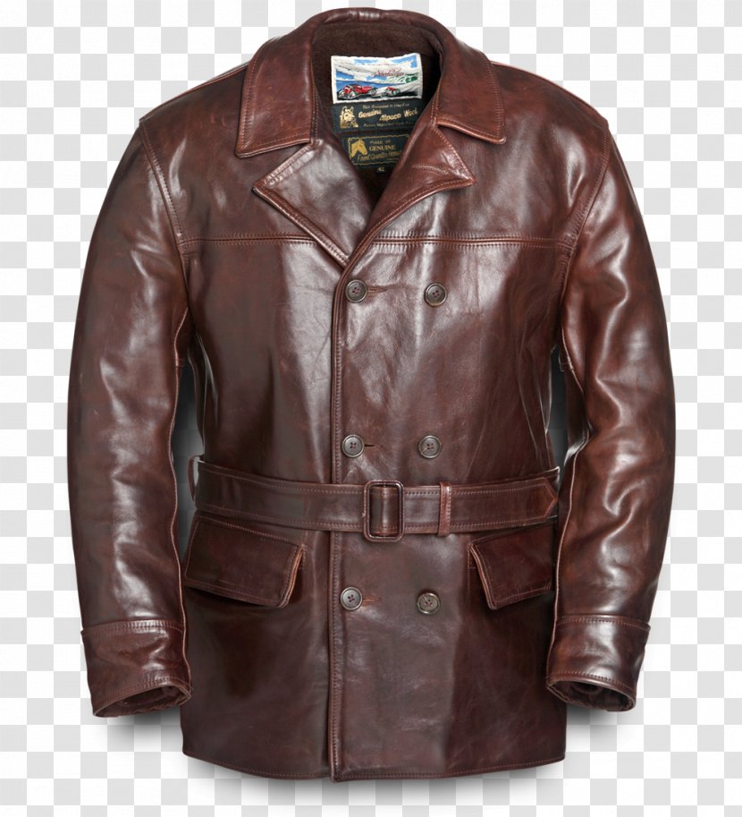 Leather Jacket Shell Cordovan Coat - Aero Clothing Ltd Transparent PNG
