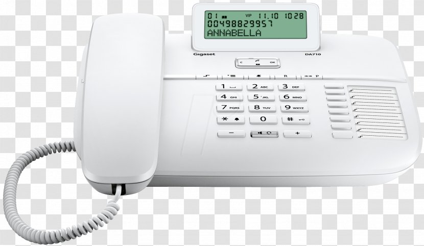 Gigaset DA710 Telephone Home & Business Phones Communications DA210 - Communication - Corded Phone Transparent PNG
