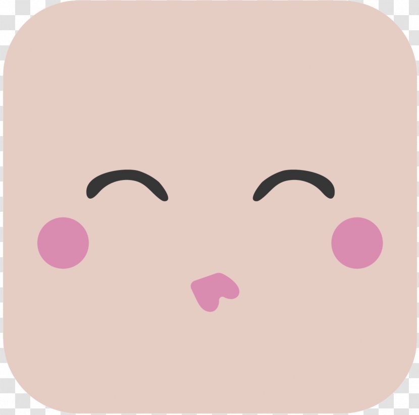 Snout Cheek Pink M Eye Font - Head - Mouth Transparent PNG