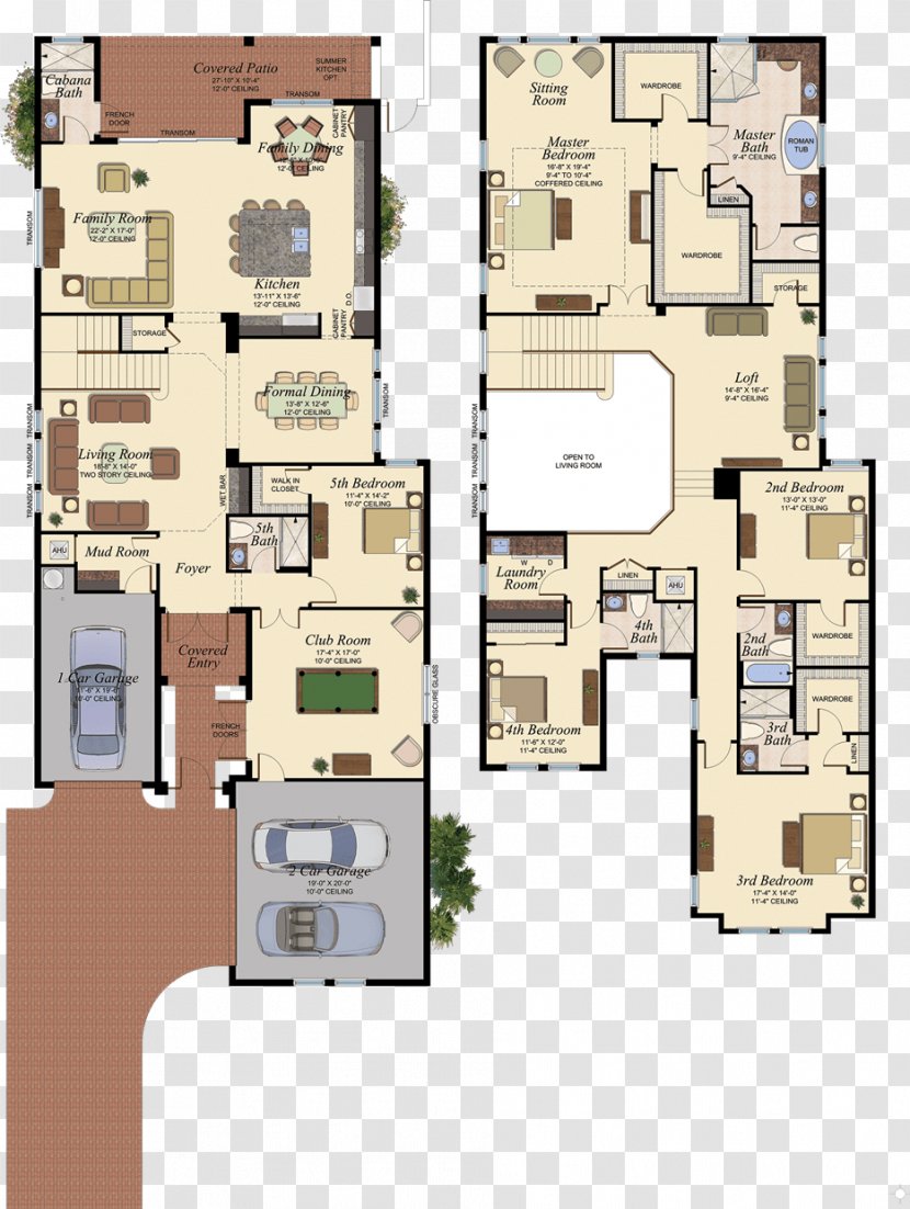 Floor Plan House Interior Design Services - Home Improvement - Three Rooms And Two Transparent PNG