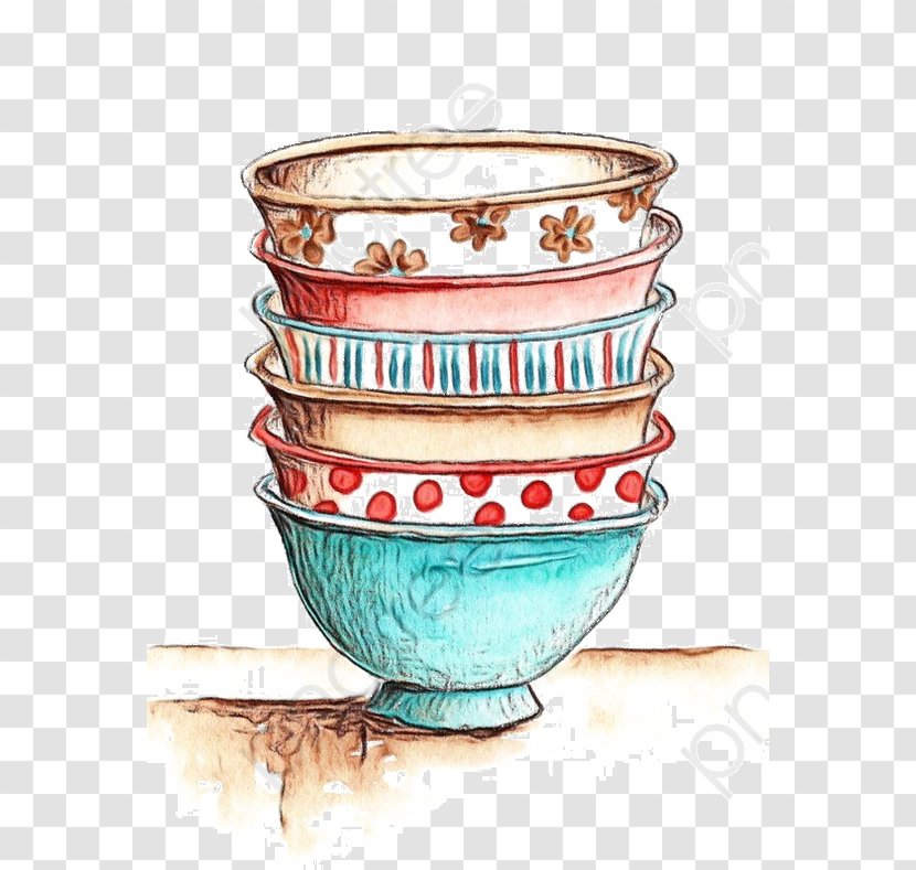 Watercolor Drawing - Porcelain - Teacup Transparent PNG