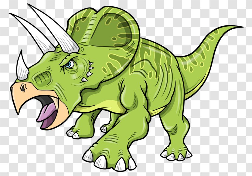 Triceratops Tyrannosaurus Clip Art Vector Graphics Illustration - Line - Dinosaur Transparent PNG