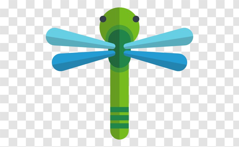 Insect Dragonfly Icon - A Blue Transparent PNG