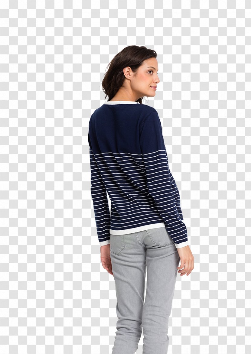 Long-sleeved T-shirt Shoulder Sweater - Jeans - Crew Neck Transparent PNG