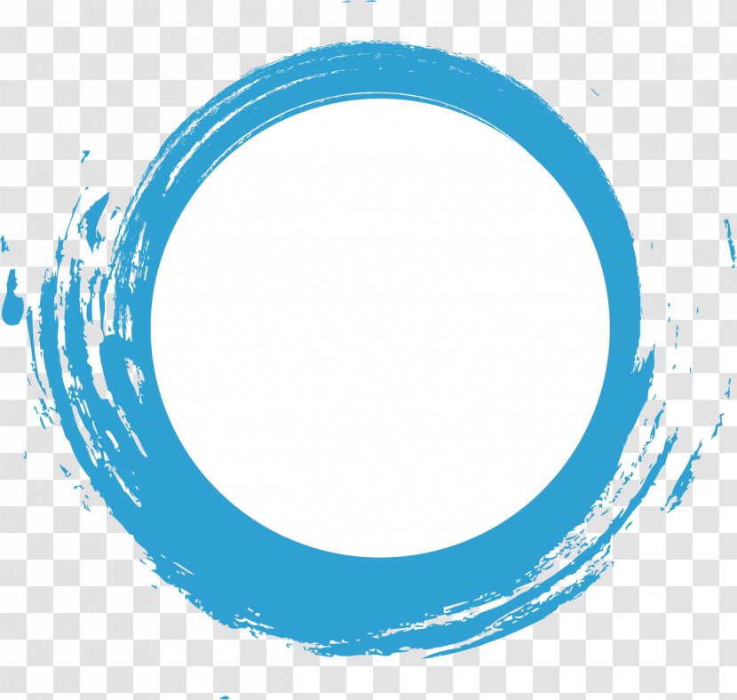 Creativity - Workflow - Blue Watercolor Dashed Circle Creative Transparent PNG