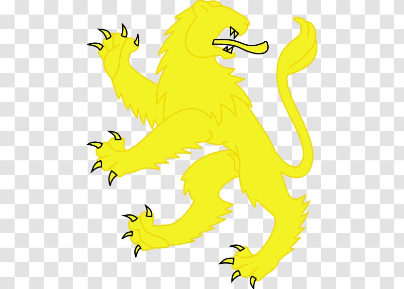 Wildlife Line Art Cartoon Character Clip - Yellow Transparent PNG