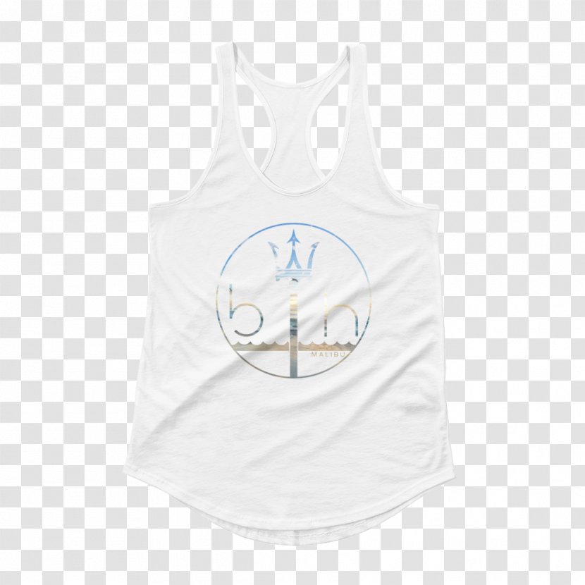 T-shirt Sleeveless Shirt Outerwear Font - White - Men's Flat Material Transparent PNG