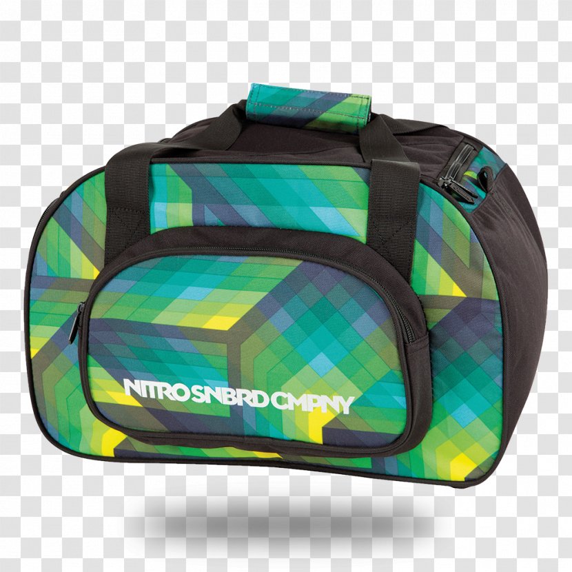 Duffel Bags Backpack Nitro Snowboards Zipper - Handbag - Green Bag Transparent PNG