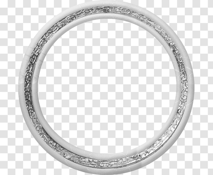 Download - Silver - Round Frame Picture Material Transparent PNG