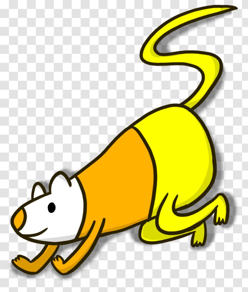 Clip Art Fauna Cartoon Line Carnivores - Yellow - Cute Candy Corn People Transparent PNG