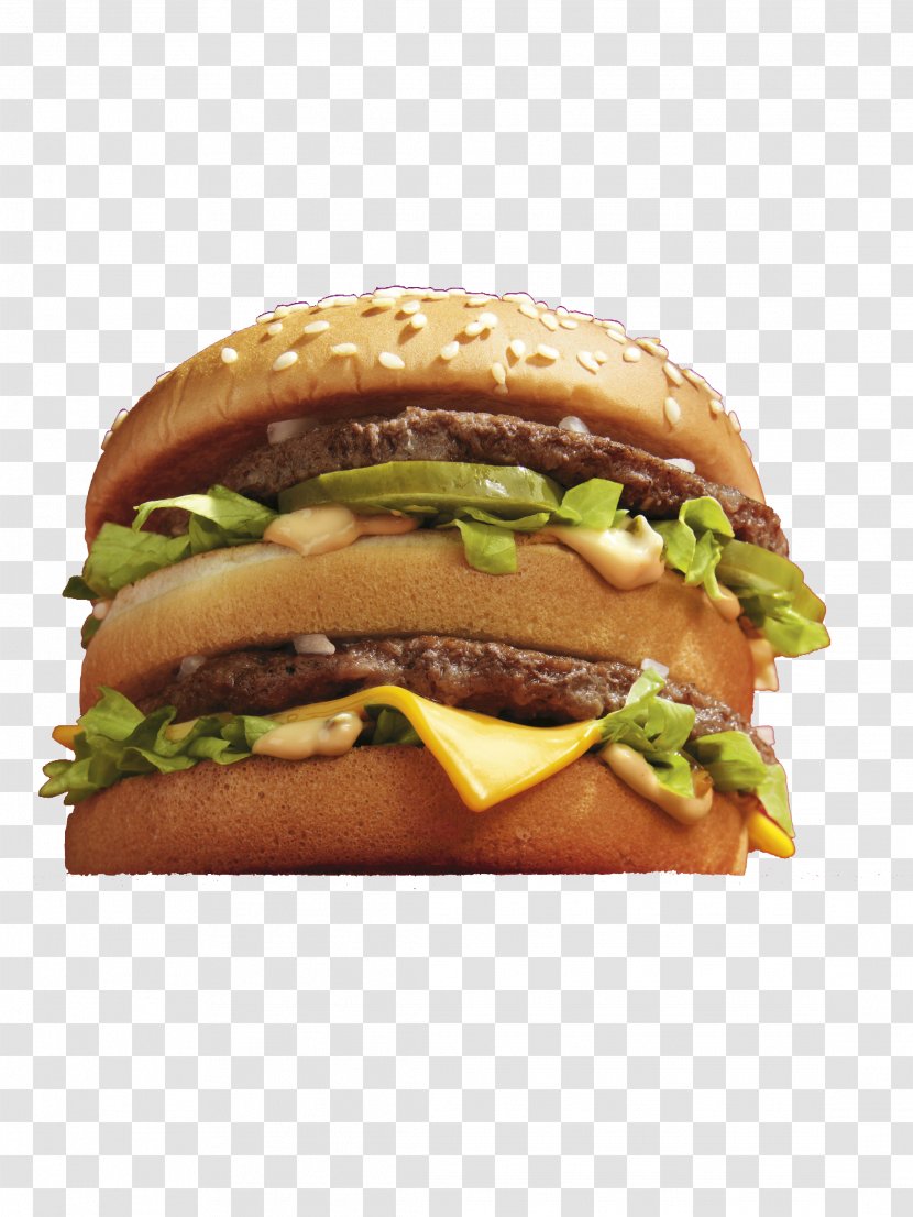 Hamburger McDonald's Big Mac Fast Food Salad - Sauce - Delicious Large Double Beef Burger Transparent PNG