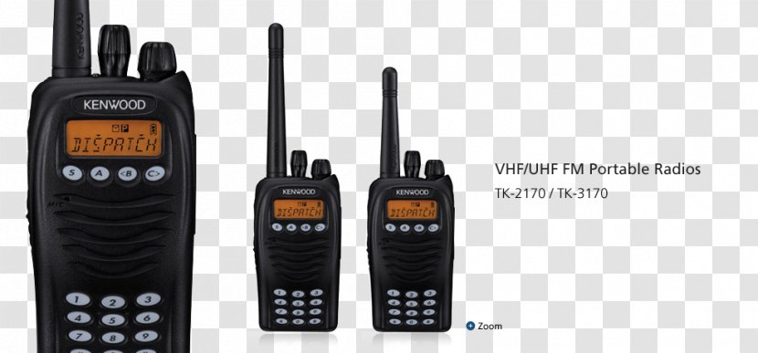 Walkie-talkie Kenwood Corporation Ultra High Frequency Two-way Radio Telephony Transparent PNG