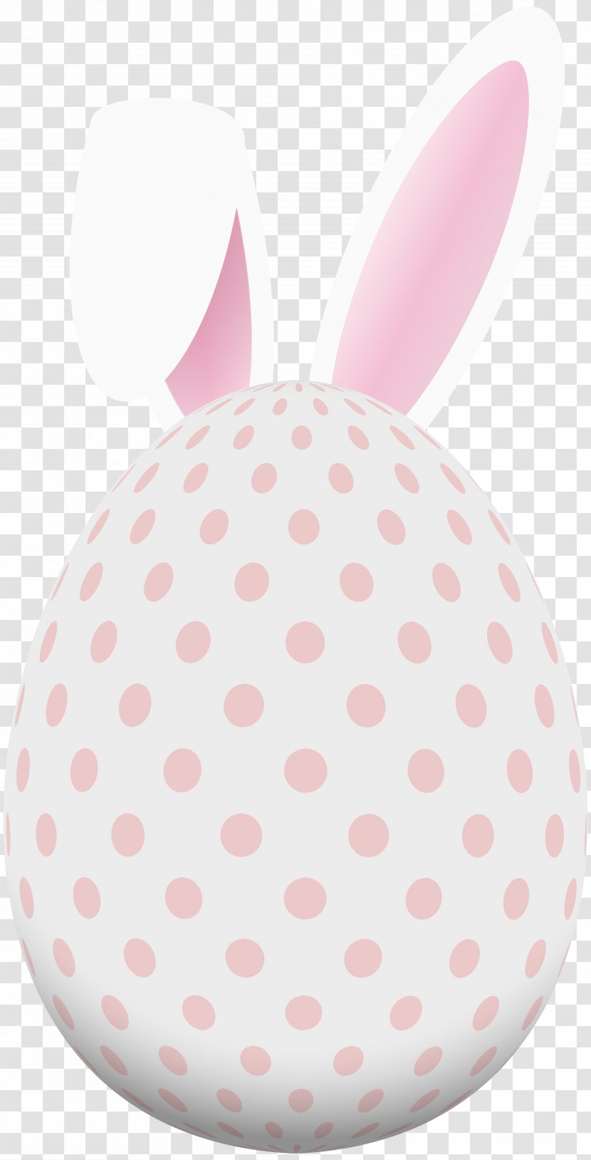 Easter Bunny Egg Rabbit - Polka Dot - Pink Ears Transparent PNG