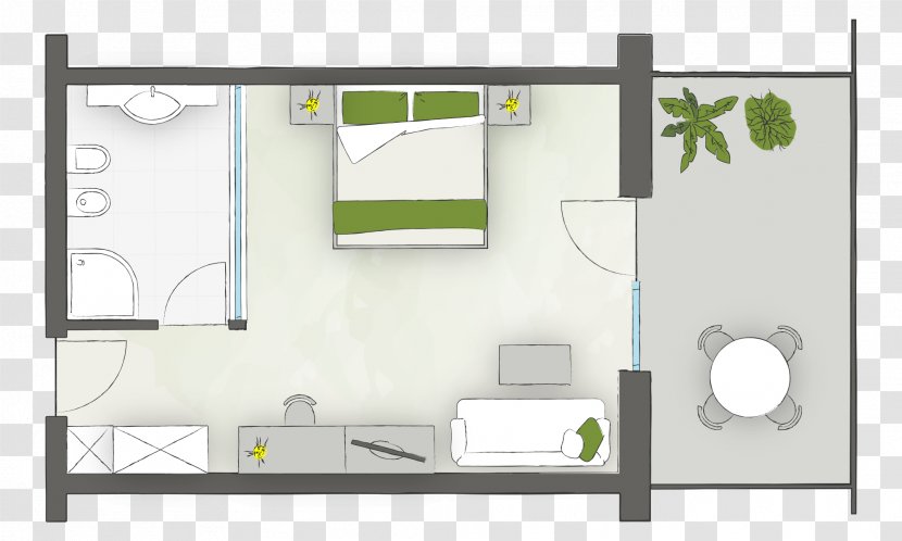 Floor Plan Rectangle - Furniture - Domestic Room Transparent PNG