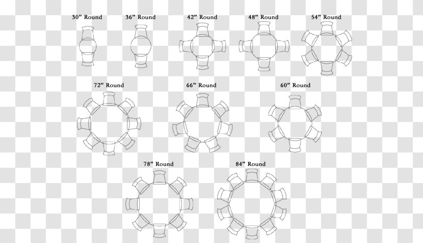 Table Setting Seating Plan Dining Room Matbord - Timber Battens Top View Transparent PNG