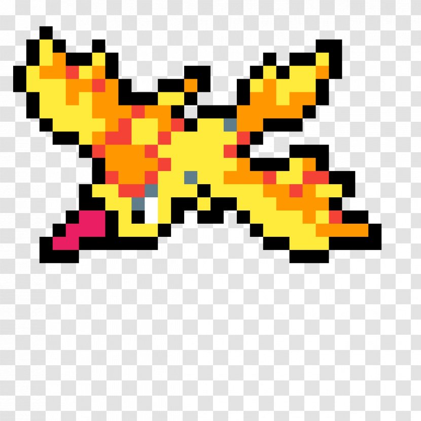 Pokémon GO Moltres Pixel Art Articuno - Growlithe - Pokemon Go Transparent PNG