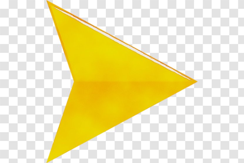 Yellow Line Triangle Cone - Paper Transparent PNG