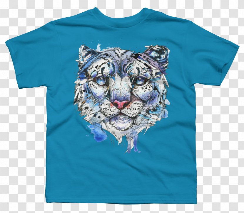 Printed T-shirt Hoodie Designer - Tshirt - Leopard Print Transparent PNG