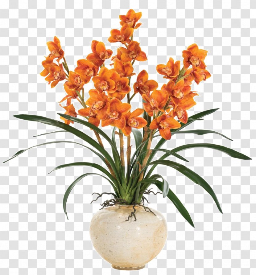 Tolumnia Dancing-lady Orchid Boat Flower Epiphyte - Pseudobulb - Yellow White Vase Floral Decoration Software Installed Transparent PNG