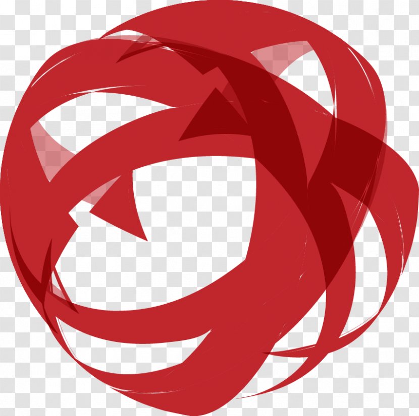 Logo Sphere Euclidean Vector Three-dimensional Space - 3d Computer Graphics - Red Ribbon Ball Transparent PNG