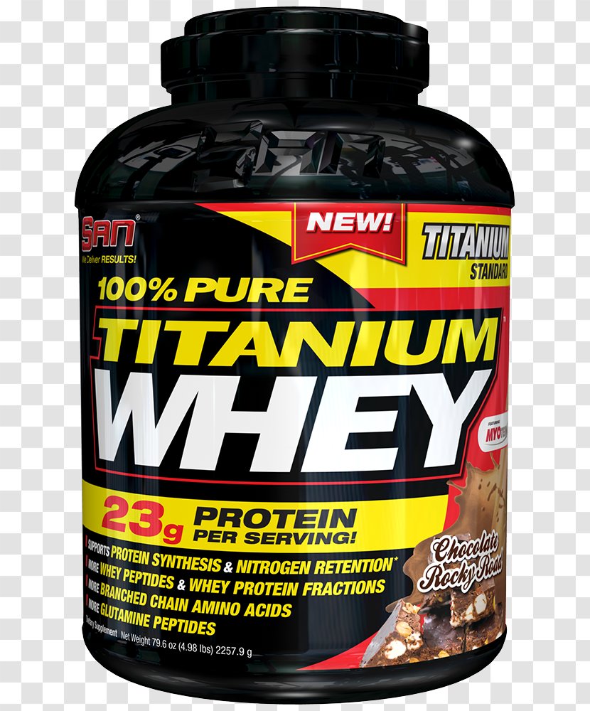 Dietary Supplement SAN 100% Pure Titanium Whey Protein - Isolate - Grape Seed Complex Transparent PNG