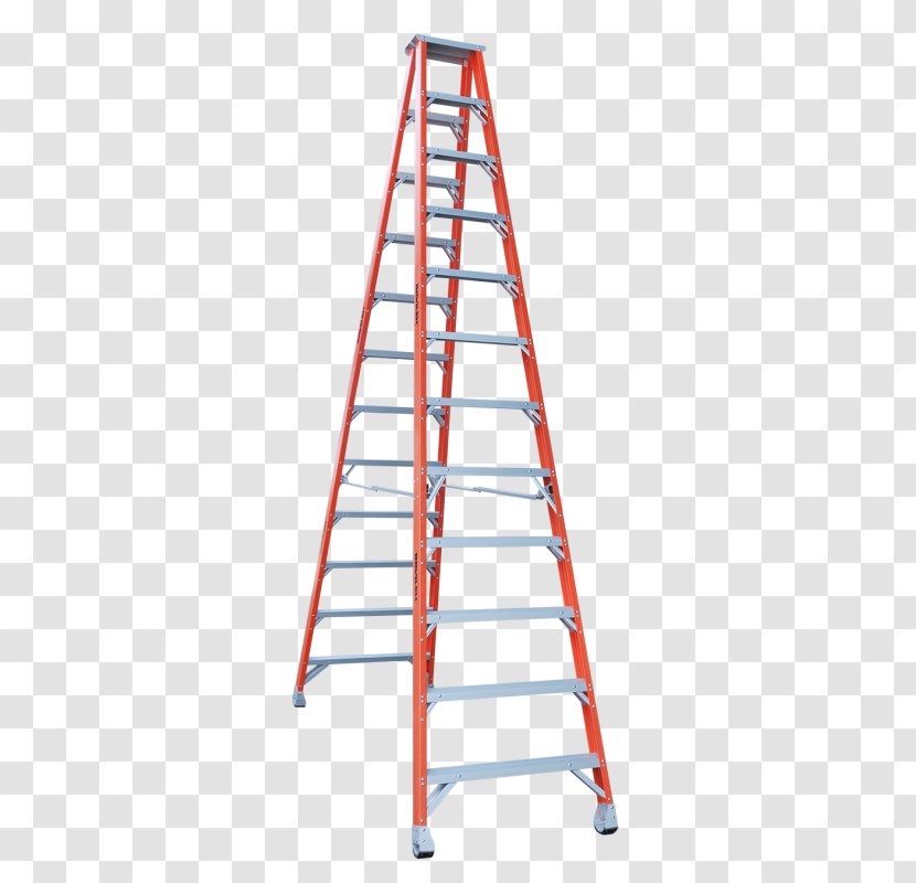 Louisville Ladder Fiberglass Keukentrap Aluminium - Scaffolding - Ladders Transparent PNG