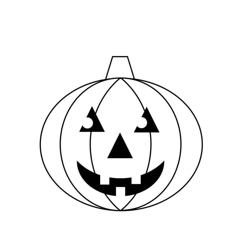 Pumpkin Halloween Jack-o-lantern Black And White Clip Art - Ball - Haloween Clipart Transparent PNG
