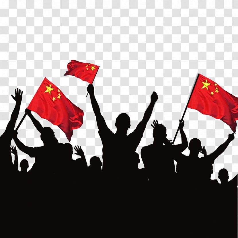 2014 FIFA World Cup 2018 Football Flyer Poster - Red Flag - Chinese Cheerleaders Transparent PNG