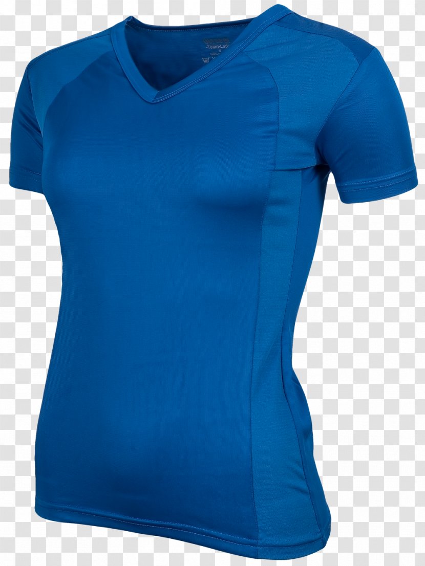 T-shirt Sleeveless Shirt Blue Clothing - Shoulder Transparent PNG